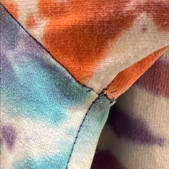 Vibrant Tie-Dye Garfield Women's Sweatshirt "I Donut Care" Large - Picture 7 of 14